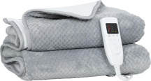 DecHome W714GY Coperta Elettrica 160x140cm con 5 Livelli di Calore e Telecomandi Grigio