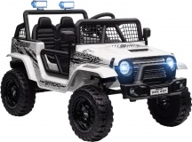 DecHome W763WT Macchina Elettrica Bambini 3-6 Anni Fuoristrada 12V Telecomando Bianco