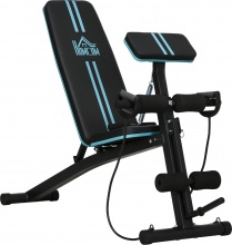 DecHome W782BU Panca Multifunzione Pieghevole con Schienale Regolabile a 7 Livelli Blu