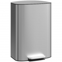 DecHome W786GY Pattumiera a Pedale 50L Coperchio Ammortizzato,Secchio Rimovibile Grigio