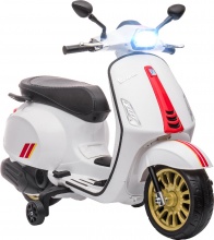 DecHome WTA631F Moto Elettrica per Bambini con Rotelle, Fanale e Musica Bianco
