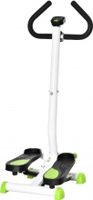 DecHome WTA845F Stepper con Manubrio, Monitor e Pedali Antiscivolo BiancoVerde