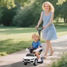 DecHome WTZ429 Macchina Cavalcabile Bambini 1-3 Anni convertibile in Passeggino Bianco