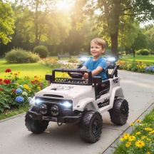 DecHome WTZ440 Macchina Elettrica Bambini 3-8 Anni con Clacson e Telecomando Bianco