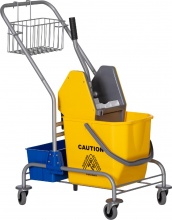 DecHome YLA502F Carrello Pulizie Strizzatore Secchio 25L e Ripiano 72x49.5x95 cm