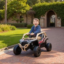 DecHome YLZ437 Macchina Elettrica Bambini 3-8 Anni KAWASAKI Telecomando e Musica Giallo