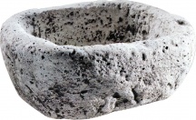 Decogarden DEC531687 Fioriera per Esterni Mortaio in Pietra Antica 37x29x15h cm Grigio