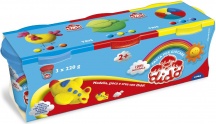 Dido F390460 Tris Barattoli 220 g Pasta Modellabile Gioco Creativo per Bambini da 2+