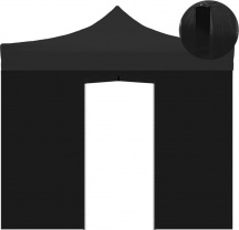 Divina Garden EG57746 Telo per Gazebo 3x2 mt Telo Laterale Nero Impermeabile