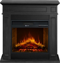 Divina Fire DF104406 Camino Elettrico da Terra JEFFERSON in Legno Nero