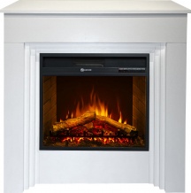 Divina Fire DF104409 Camino Elettrico da Terra BELLINI in Legno 96x35x96h Bianco