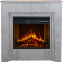 Divina Fire DF104411 Camino Elettrico da Terra BELLINI effetto Marmo Bianco