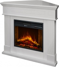 Divina Fire DF104413 Camino Elettrico da Terra ad Angolo FORD 110x63x102h Bianco
