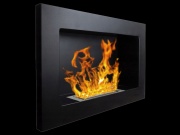 Divina Fire DF91019 Camino a bioetanolo da parete o incasso Pisa Nero 65x12x40 h