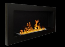 Divina Fire DF91020 Camino a bioetanolo da parete o incasso Lucca Nero 90x12x40 h