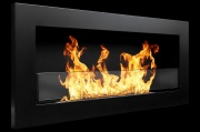Divina Fire DF91021 Camino a bioetanolo da parete o incasso Livorno Nero 90x12x40 h