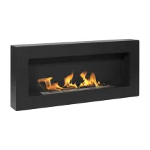 Divina Fire DF91022 Camino a bioetanolo biocamino da parete Siena Nero 90x12x40 h