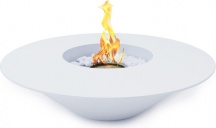 Divina Fire DF91661 Camino a bioetanolo da giardino tondo Santorini Bianco � 60