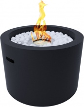 Divina Fire DF91664 Camino a bioetanolo da giardino tondo Rodi Nero � 47.5