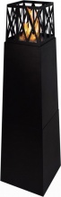 Divina Fire DF94796 Camino a Bioetanolo da Giardino Vulcano Nero 40x40x145 cm