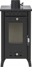 Divina Fire SY097DF17 Stufa a Legna in Acciaio 7,7 kW 200 m3 33x38,5x74h cm Nero Matilde