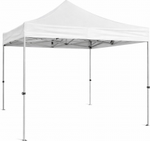 Divina Garden DG104130 Gazebo da Giardino 3x3 mt Pieghevole Alluminio Bianco Market-Pro