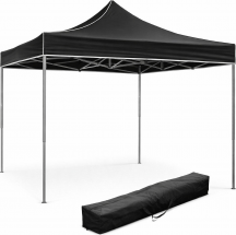 Divina Garden DG52307 Gazebo da Giardino 3x3 mt Pieghevole AcciaioTessuto Nero