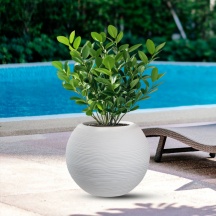 Divina Garden DGMBOTTI40W Vaso in Resina da Esterno Interno � 40x33h cm Bianco Botticelli