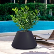 Divina Garden DGSTRO60A Vaso in Resina da Esterno Interno � 60x35h cm Antracite Stromboli