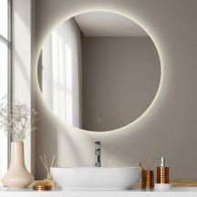 Divina Home DHLU80 Specchio Bagno Tondo in ABS 80 cm