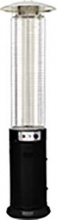 Domus 12653 Stufa Gas Gpl Round Patio + Ruote Nero Kw 511 H.cm 180