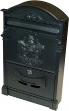 Domus 2154a2200 Cassetta Posta Regia Alluminio Pressofuso Nero mm 260x90 H.mm 410