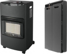 Domus 2636854 Stufa a Gas Infrarossi Portatile GPL 4.2 kW Nero  Kira Kompact