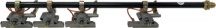 Domus 550h596 Set Valvole Gas Barbecue Polka 3 + 1 N�17