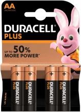 Duracell LR6MNI500 Confezione 4 Pile Batterie Stilo 1,5V AA - Plus Power