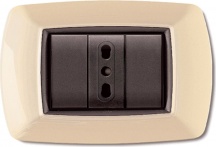 ELETTROCANALI 2983A Placca Life Mo � Living Plastificate Avorio 3P Pezzi 10