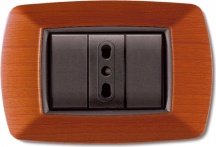 ELETTROCANALI 2983-LC Placca Life Mo � Living Plastificate Legno Ch. 3P Pezzi 10