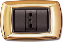 ELETTROCANALI 2983OR Placca Life Mo � Living Plastificate Oro 3P Pezzi 10