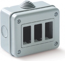 ELETTROCANALI EC300A3 Scatola di derivazione esterna parete 3 Posti