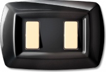 ELETTROCANALI ECL2592N Tondo Placca Mo � Magic Plastificate 2P.Nera Pezzi 10