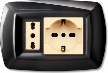 ELETTROCANALI ECL2598N Tondo Placca Mo � Magic Plastificate Schu+Modulo Ne Pz 10