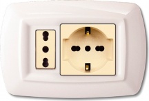ELETTROCANALI ECL2598WH Tondo Placca Mo � Magic Plastificate Schu+Modulo Pz 10