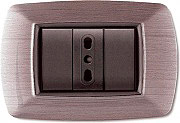 ELETTROCANALI ECL2987 AS Placca Placchetta Elettrica Copri Interruttore 7P Acciaio CL2987AS
