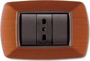 ELETTROCANALI ECL2987 LC Placca Placchetta Elettrica Copri Interruttore 7P Legno