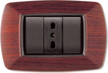 ELETTROCANALI ECL2987 LS Placca Placchetta Elettrica Copri Interruttore 7P Legno