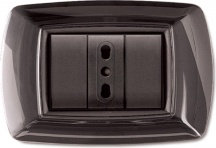 ELETTROCANALI ECL2987 NG Placca Placchetta Elettrica Copri Interruttore 7P Nero