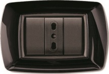 ELETTROCANALI ECL2987 N Placca Placchetta Elettrica Copri Interruttore 7P Nero