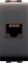 ELETTROCANALI ECL4084 Life 4084 Presa Telef. Rj11 Plug 6  4 Nero Pezzi 12