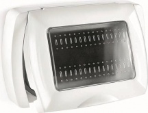 ELETTROCANALI ECL4611 B Placca Placchetta Elettrica Copri Interruttore esterno 3P