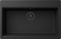 ELLECI LG213040BKM Lavello Cucina 1 Vasca Incasso 79 cm Granitek Nero  Time 130